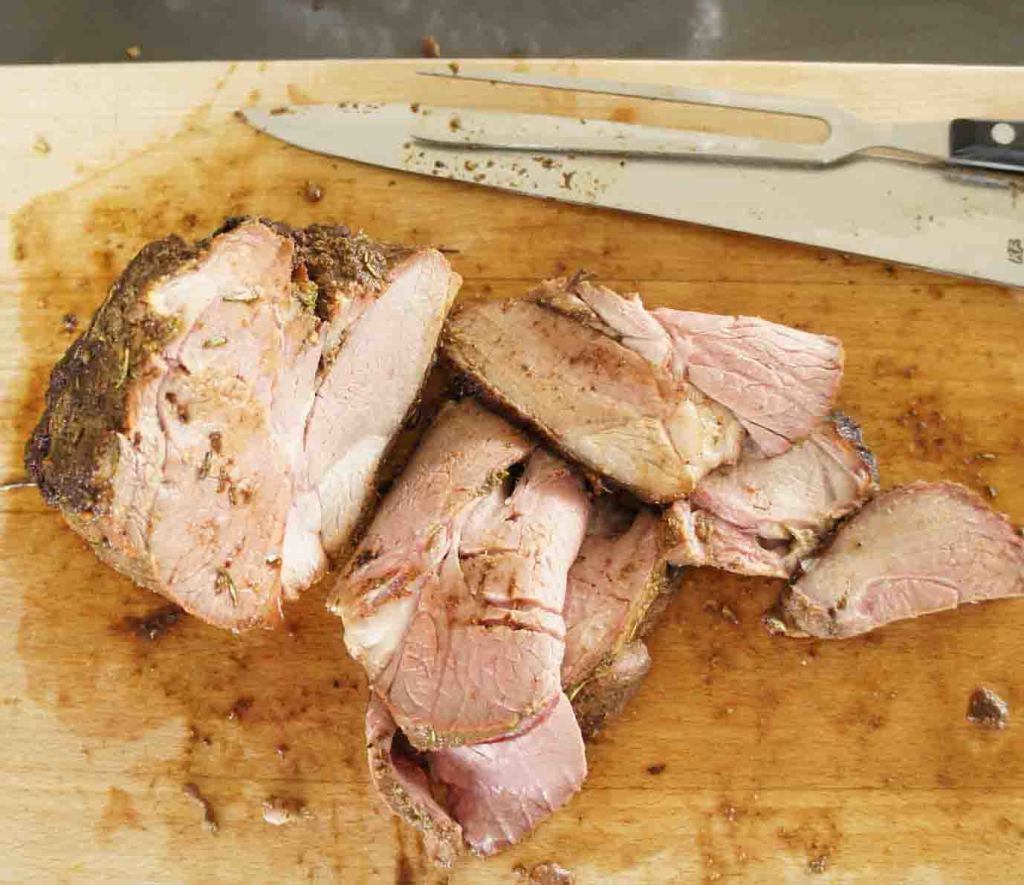 Smoked Leg of Lamb marinated in Black Grouse