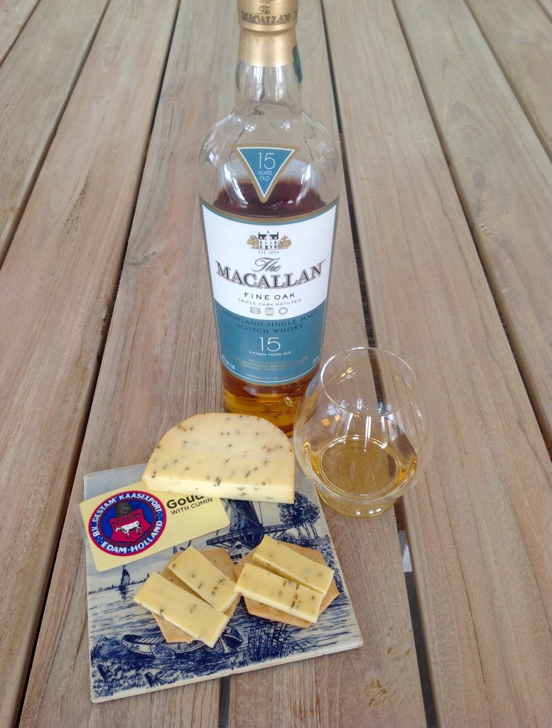 Macallan 15 yo Whisky & Gouda with Cumin cheese Pairing Whisky and Gouda