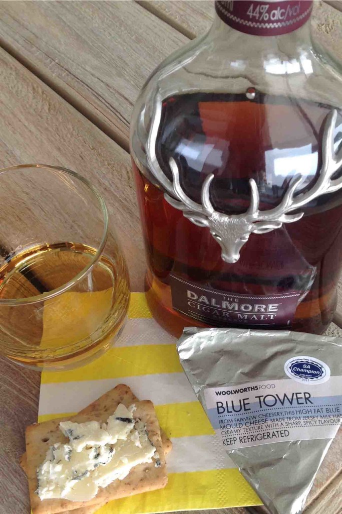 Blue tower and Dalmore whisky cheese pairing