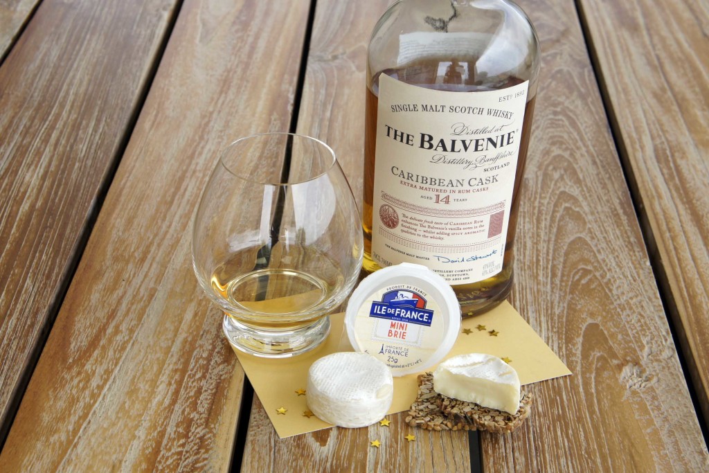 Brie cheese Balvenie Caribbean Cask single malt whisky pairing