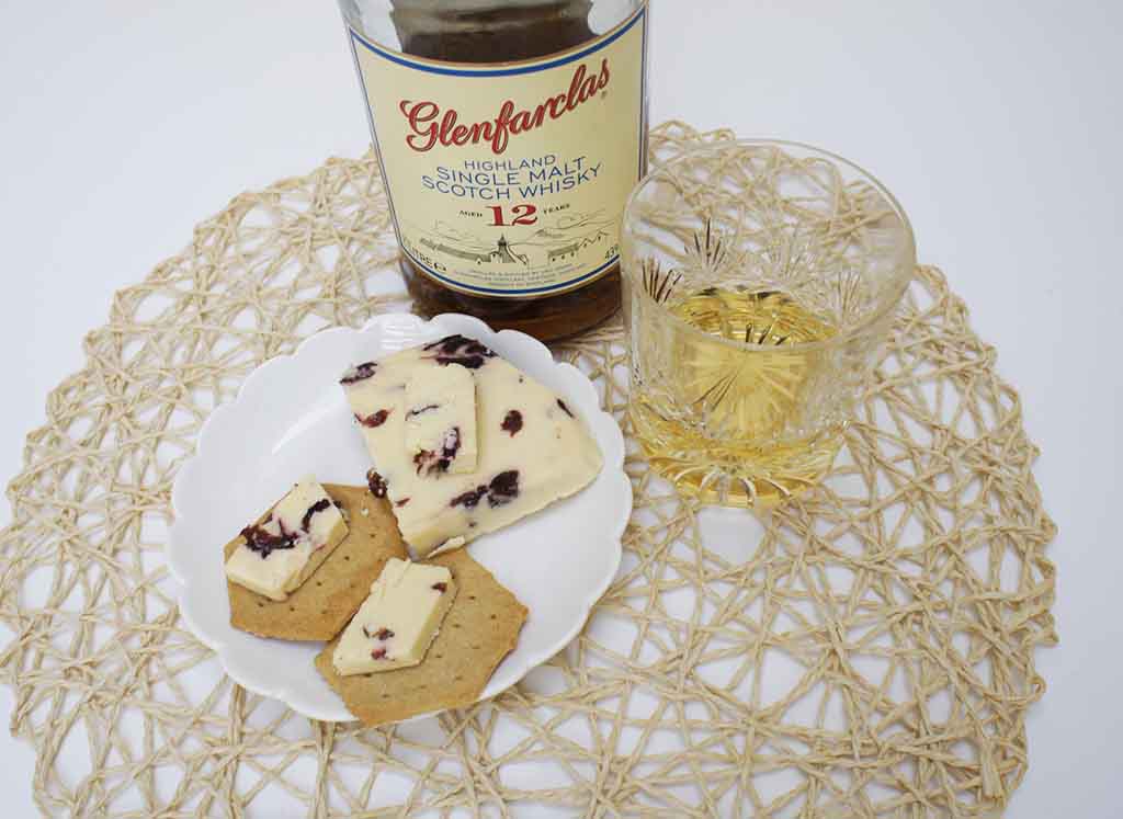 Glenfarclas 12yo Whisky and Wensleydale cheese pairing