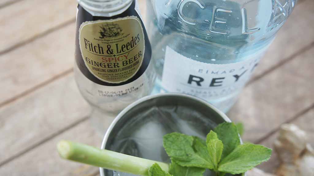 Spicy Lemongrass Moscow Mule with Fitch & Leeds spicy ginger beer and Reyka vodka header