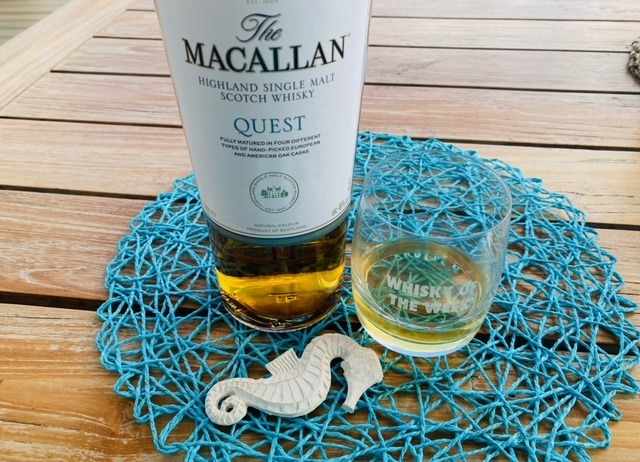 The Macallan Question whisky with glass