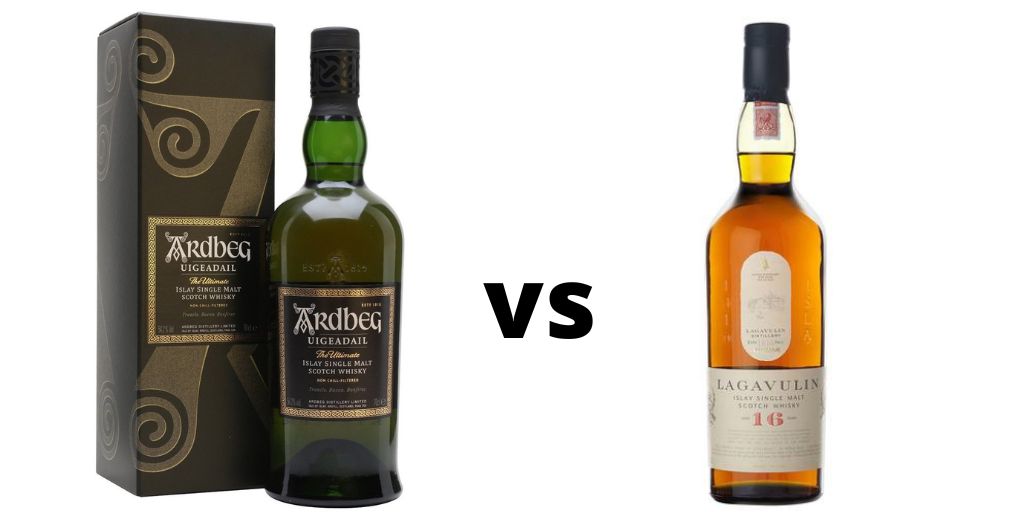 Ardbeg Uigeadail vs Lagavulin 16 year old whisky