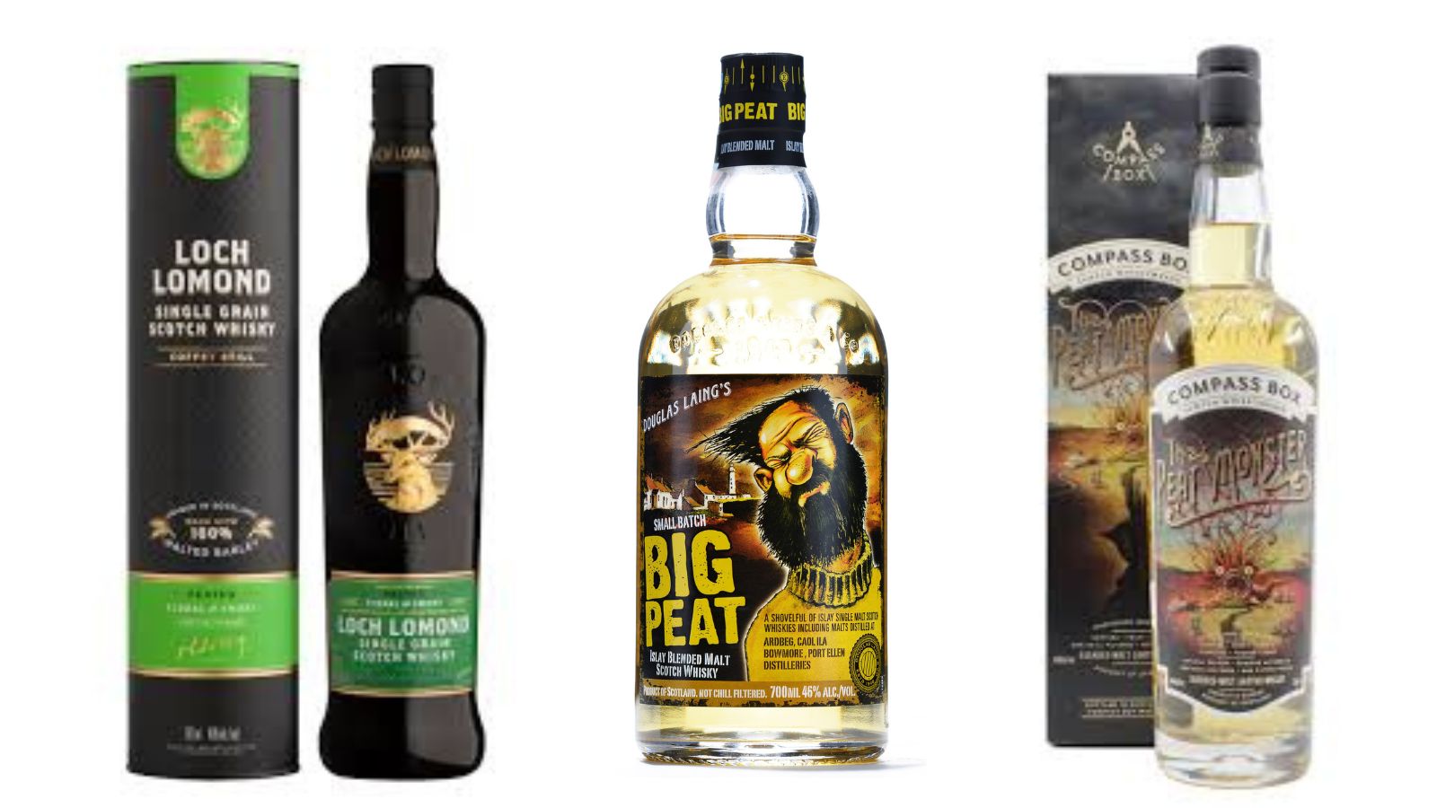 Best peated whisky part 4 Loch lomond peated, big peat and compass box peat monster