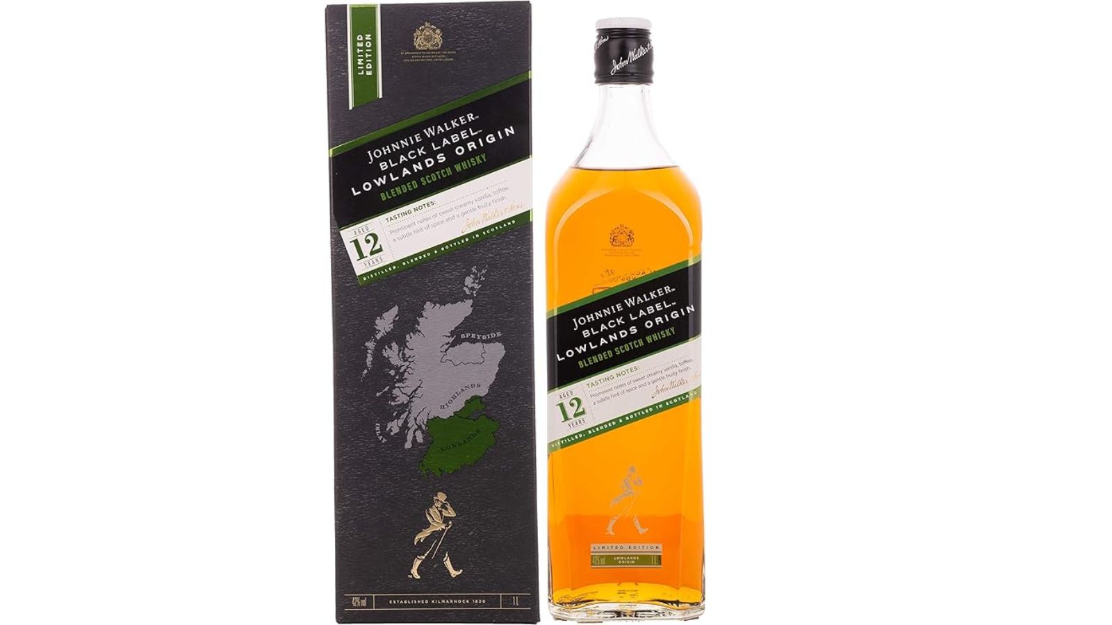 Johnnie Walker Gift Ideas Black Label Lowlands origin whisky