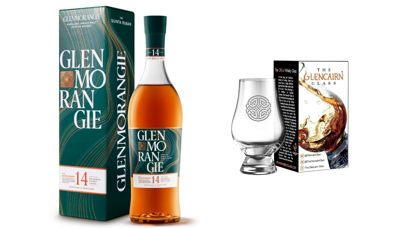 Glenmorangie 14 Quinta Ruban with glass Best highland whisky 1