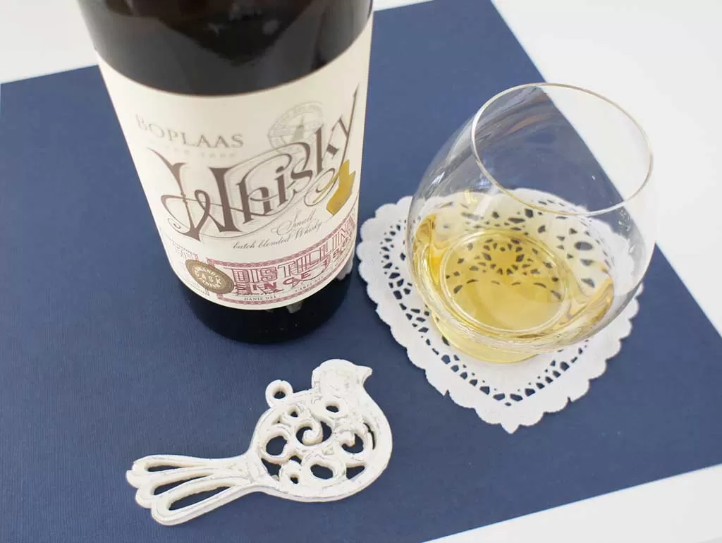 Review and tasting notes Boplaas single grain whisky brandy barrel finished with glass