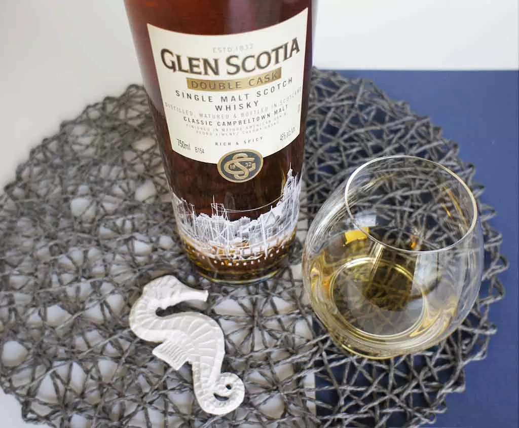 Review and tasting notes Glen Scotia Double Cask single malt whisky with glass