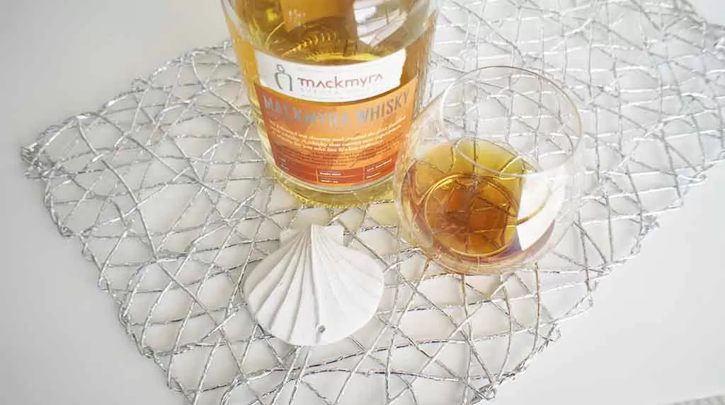 Review and tasting notes Mackmyra First Edition Single Malt whisky with glass