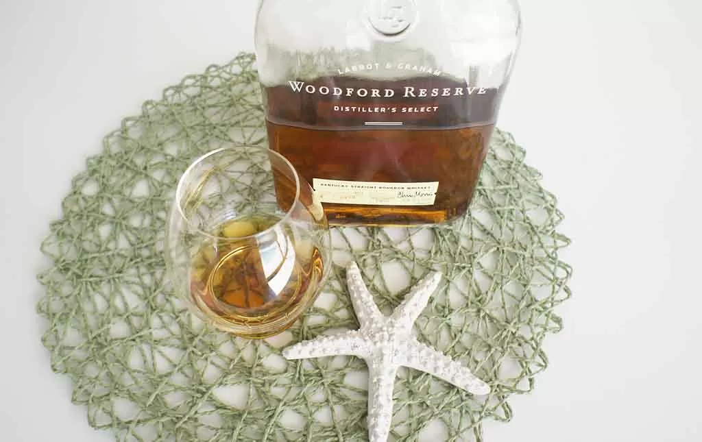 Woodford Reserve Straight Bourbon with glass Buffalo Trace vs Woodford Reserve