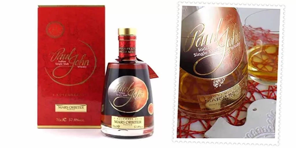 REview and tasting notes for the Paul John Mars Orbiter peated single malt whisky