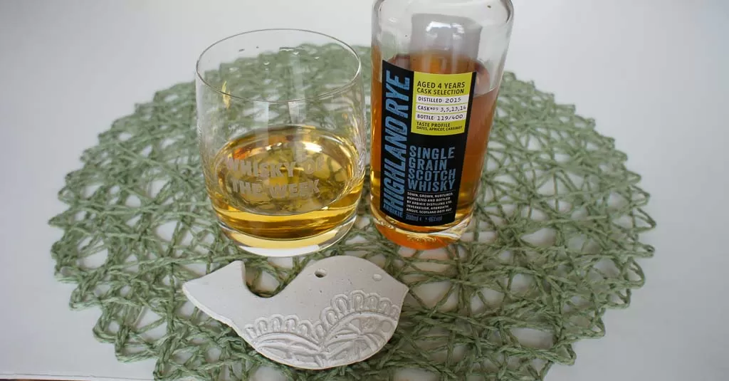 review and tasting notes Arbiki highland rye whisky with glass