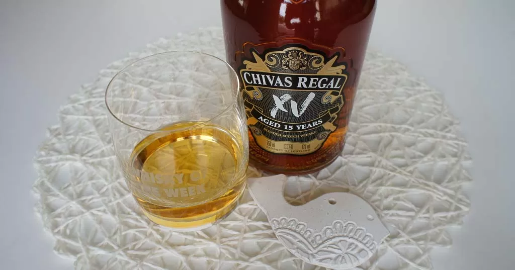 review and tasting notes Chivas Regal XV whisky with glass