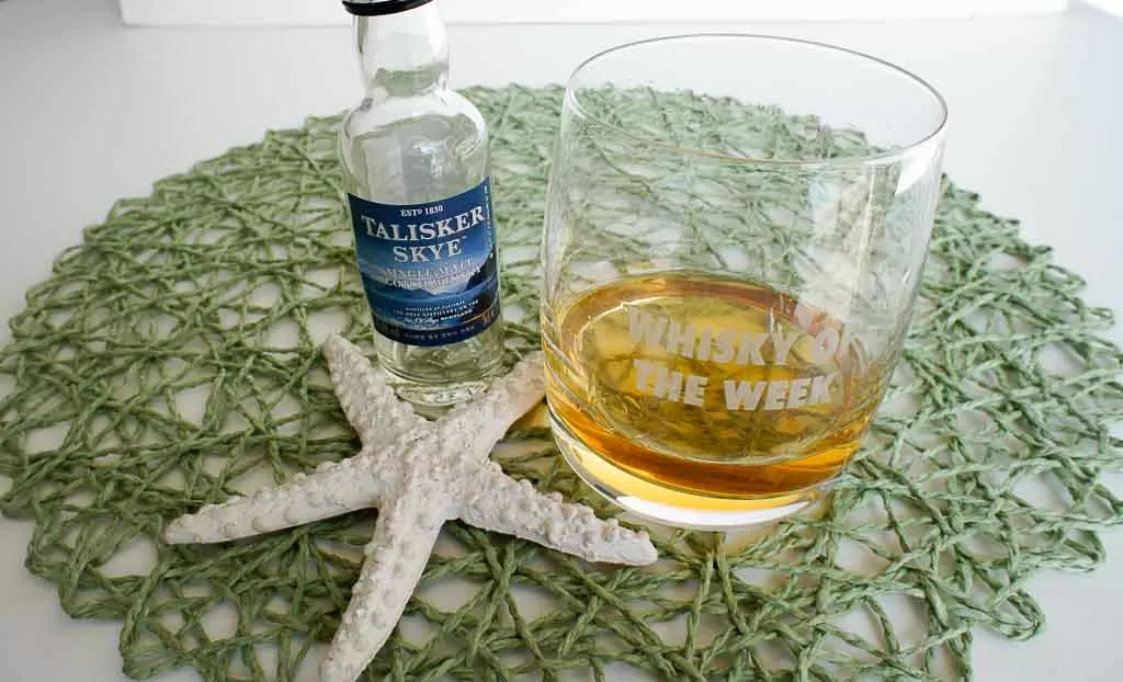 Talisker Skye Whisky with glass