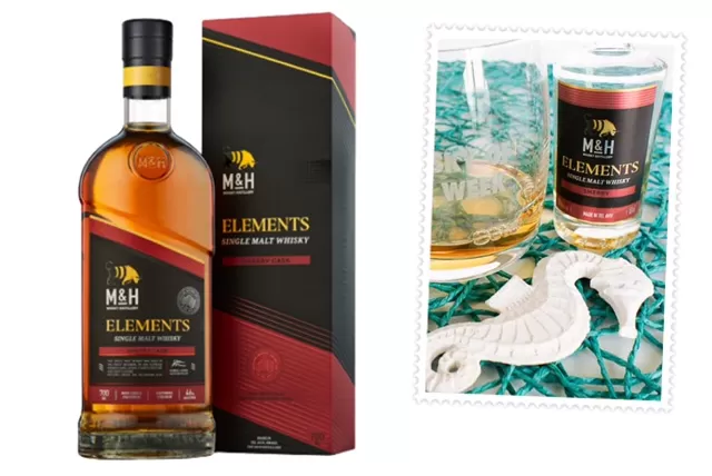 Milk & Honey Elements Sherry Cask Whisky with glass header