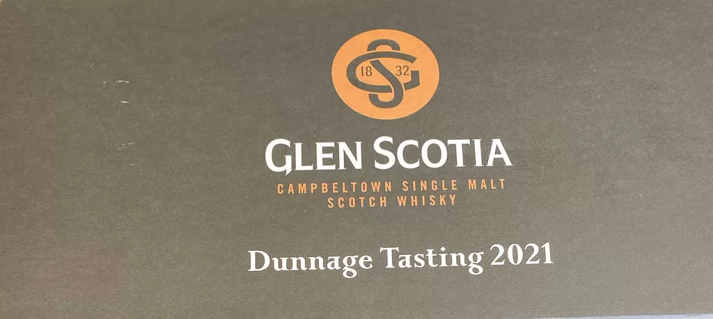Glen Scotia dunnage tasting header
