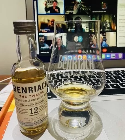 Benriach the twelve whisky with glass