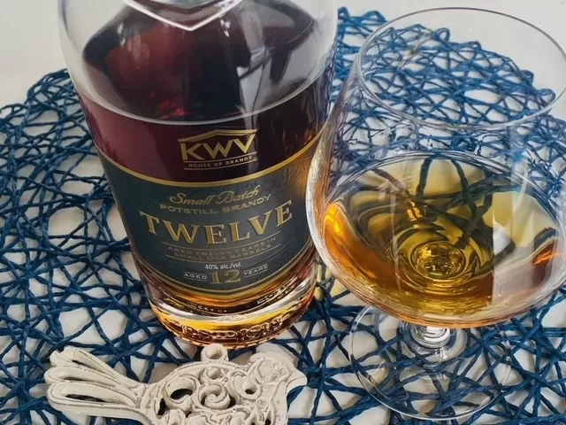 KWV 12 yo Brandy with glass