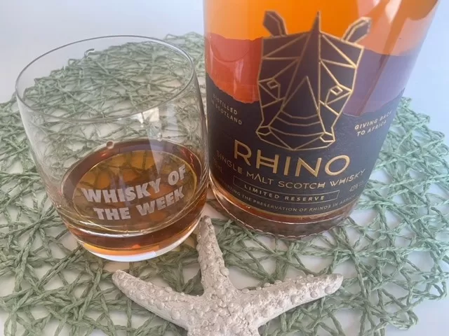 Rhino Whisky with glass