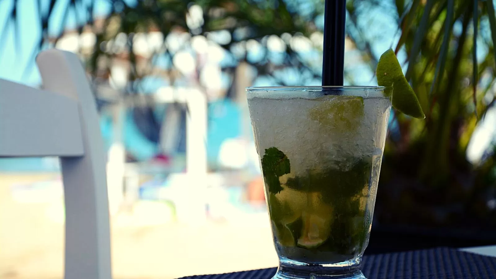 Mint Julep cocktail outside