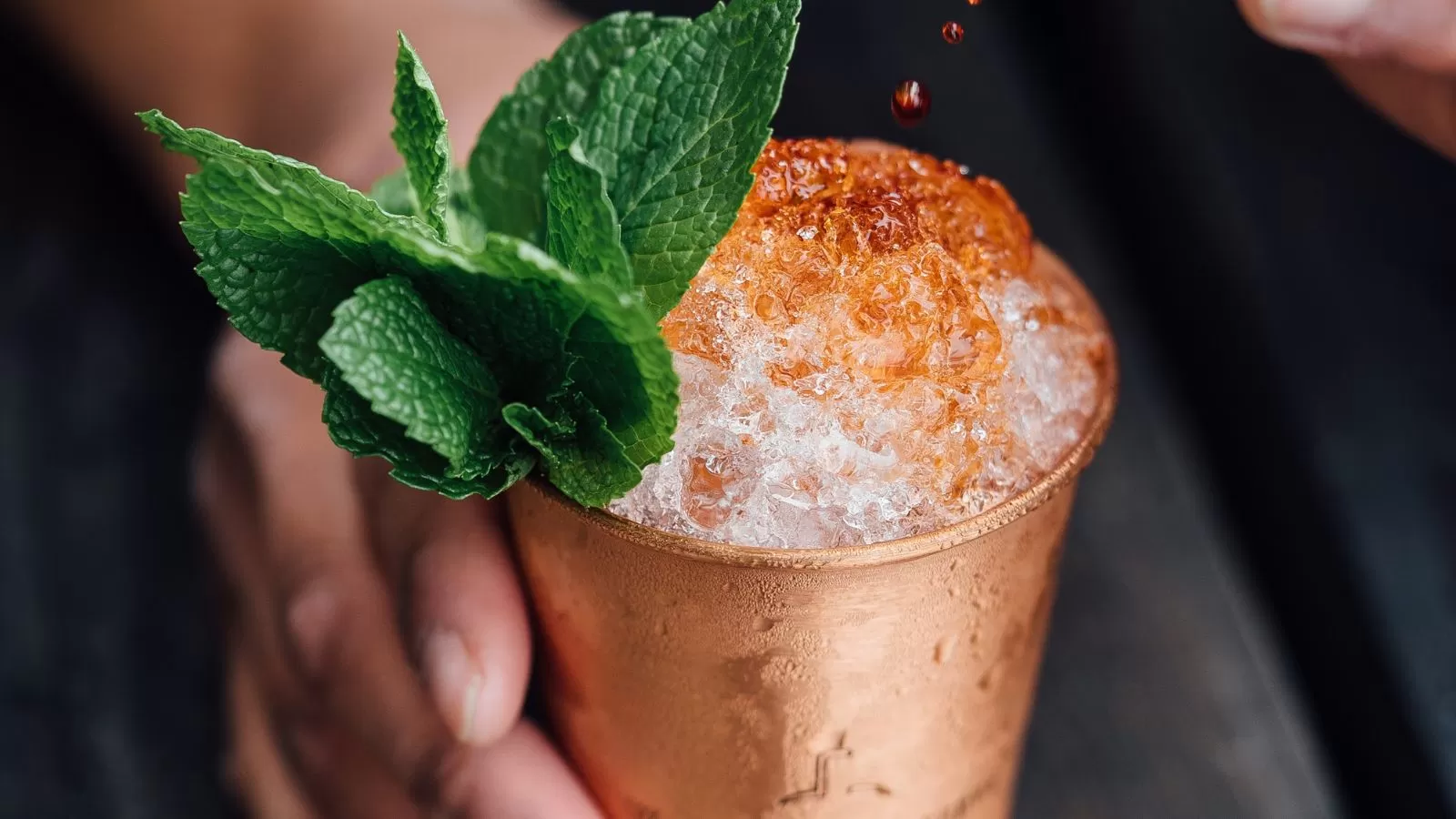 Mint Julep cocktail with bitters