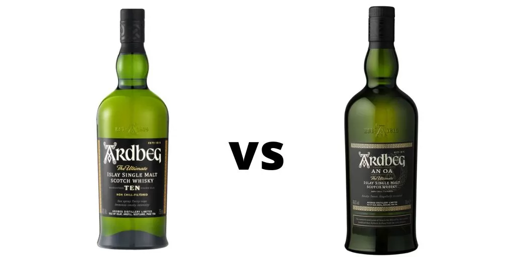 Comparison ardbeg 10 yo vs An Oa whisky