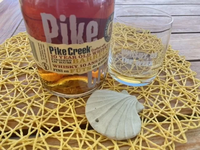 Pike Creek 10 yo whisky with glass
