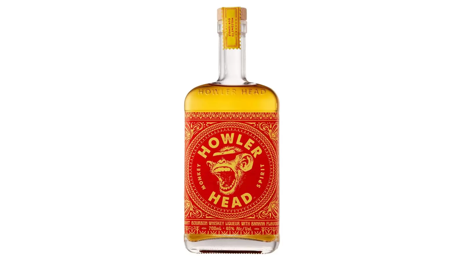 Howler head banana flavoured whiskey